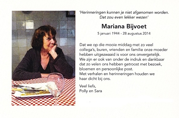 MarianaBijvoetOverleden2014