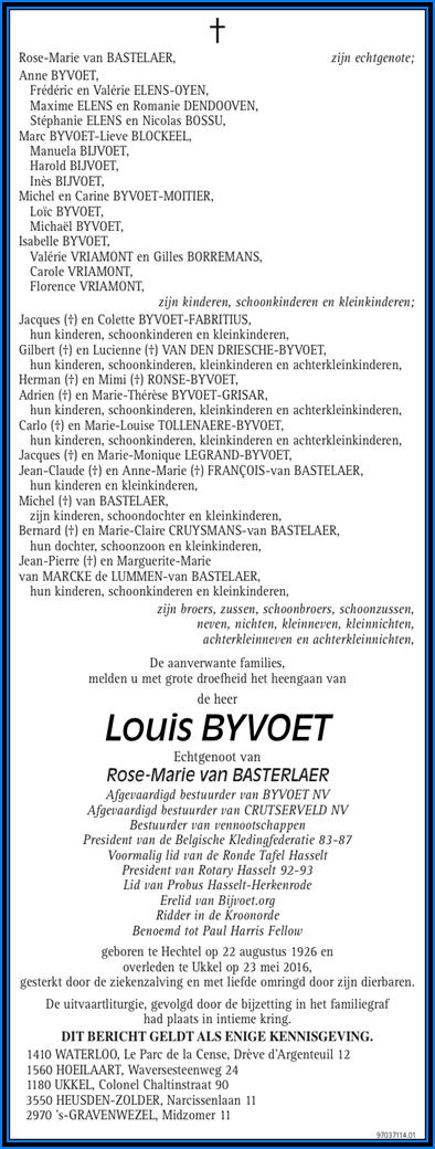 OverlijdensberichtLouisByvoet